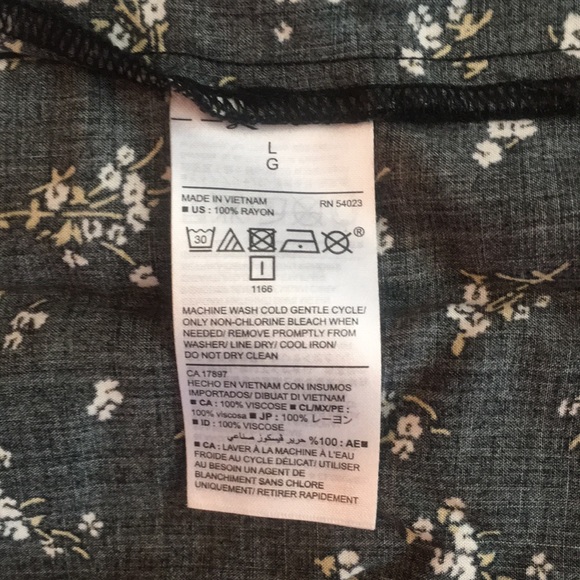 Old Navy Floral Print Zip Back Dress Womens Size L - Picture 8 of 8